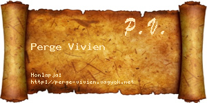 Perge Vivien névjegykártya